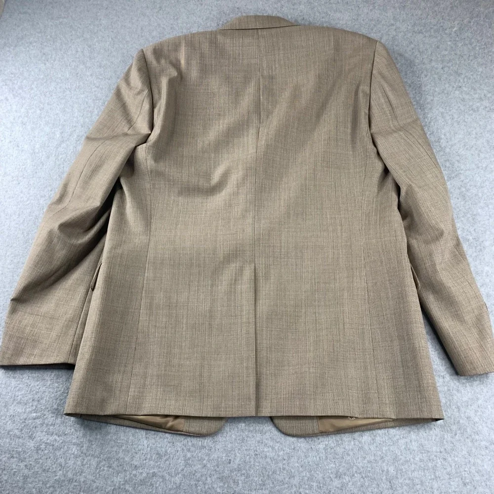 Lauren Ralph Lauren‎ Blazer 42L Brown Wool Blend Natural Stretch Jacket